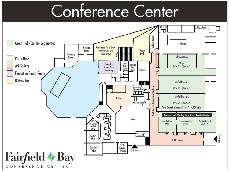 Map of Facility | Fairfield Bay Conference Center